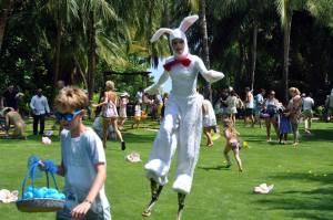 White Rabbit on Bouncy Stilts